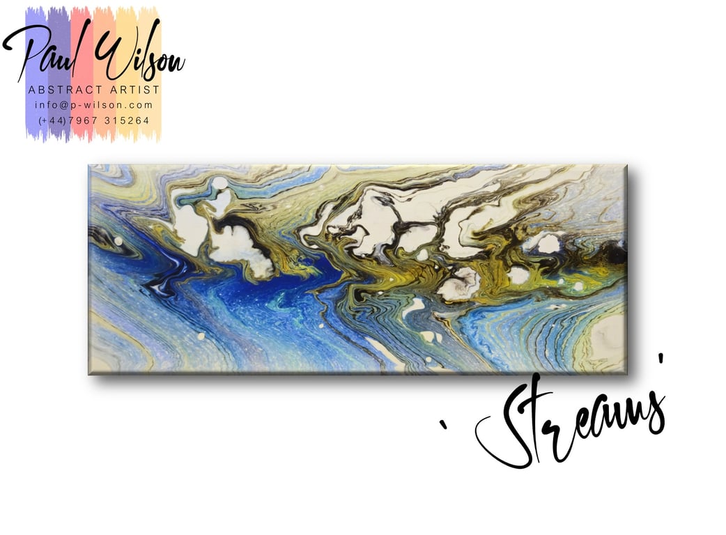 Handmade Acrylic Fluid Art - Original Abstract Painting