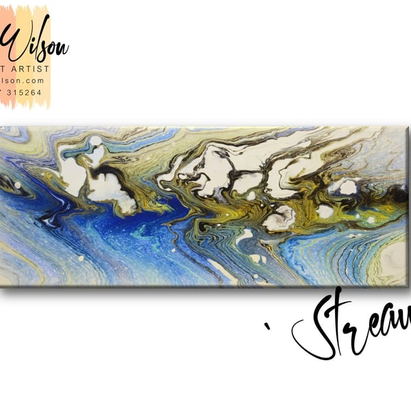 Handmade Acrylic Fluid Art - Original Abstract Painting