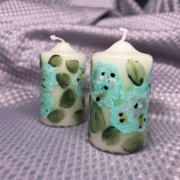 7cm ivory pillar candle green hydragena