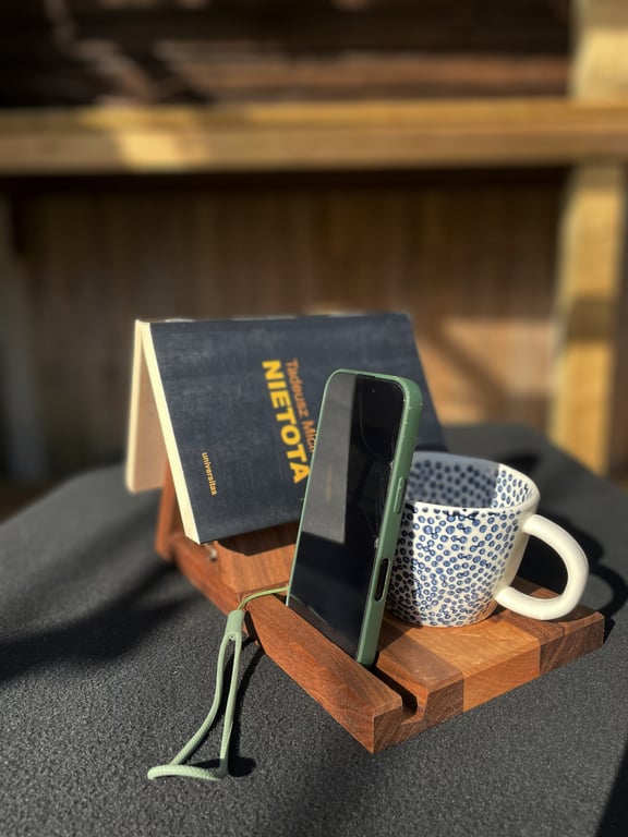 Magnetic Book Stand – Cherry & Walnut Reading Stand – No.2