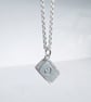 Silver Book Necklace - Personalised Sterling Silver Book Pendant - Handmade  - Image 5