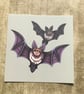 Bats Square Post Card Print - Image 2