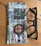 Hot Air Balloon Print Quilted Fabric Glasses Case