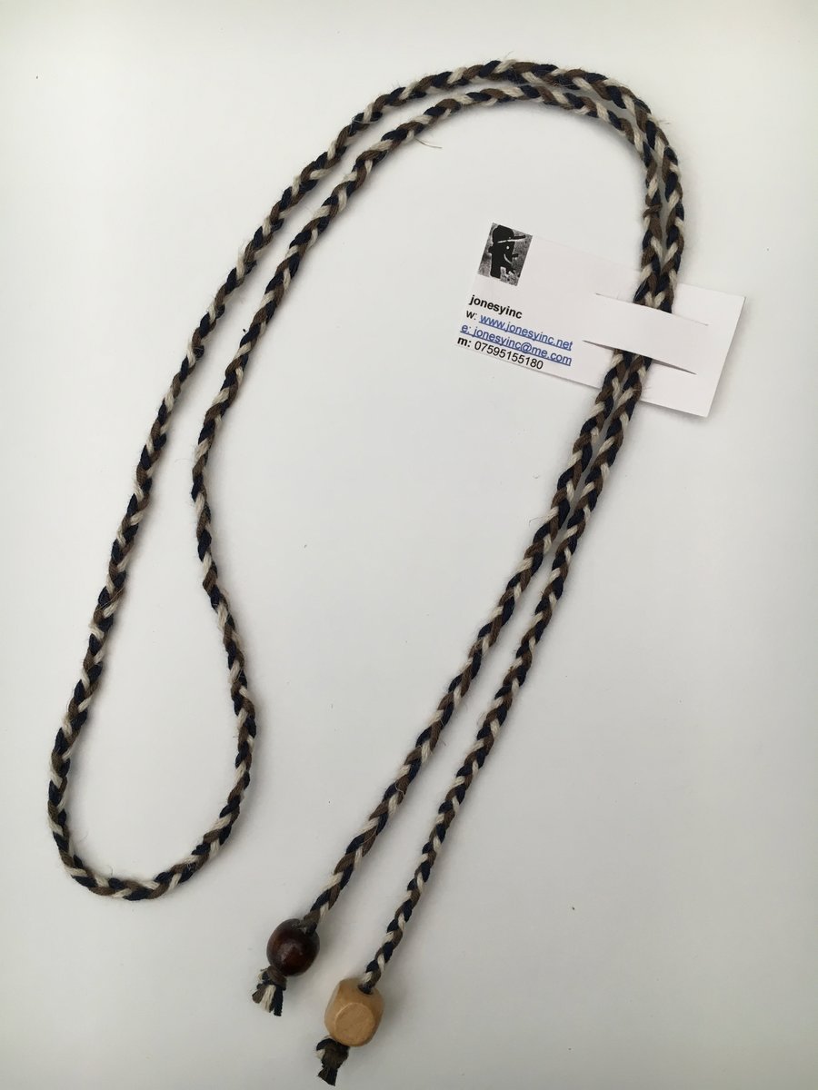 Hand-plaited wrap necklace (number 14)
