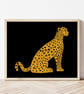 Sitting Leopard A4 Art Print - Image 5
