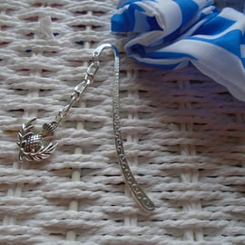 Silver Plated Scottish Thistle Bookmark 