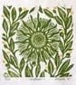 Sunflower Lino Print PRINT SALE - Image 1