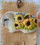 Guinea Pig Brooch Felted and Embroidered - Image 4