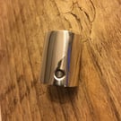 Beautiful highly polished wraparound silver band ring. 