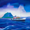 The Waverley near Dumbarton Rock Limited edition giclee print ( free postage) 