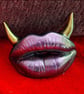 Handmade epoxy resin fridge magnet 'lips'. - Image 3