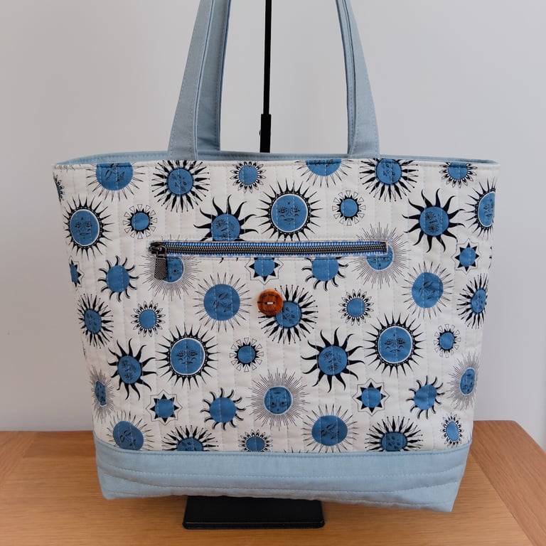 Starry Sky Quilted Tote Bag