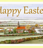 Steeple, St Lawrence and All Saints Church Original Watercolour for Easter - Image 1