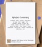 Swimming Alphabet Greetings Card - Image 2