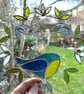 Stained Glass Blue Tit Spring Suncatcher - Handmade Window Decoration - Image 5