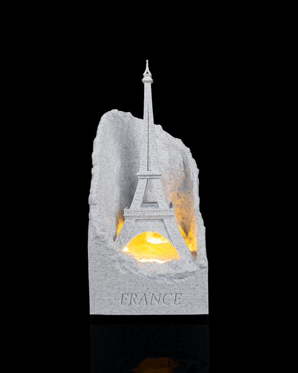 Paris Eiffel Tower USB Lamp – 20cm 3D Printed France Souvenir Night Light, Warm 