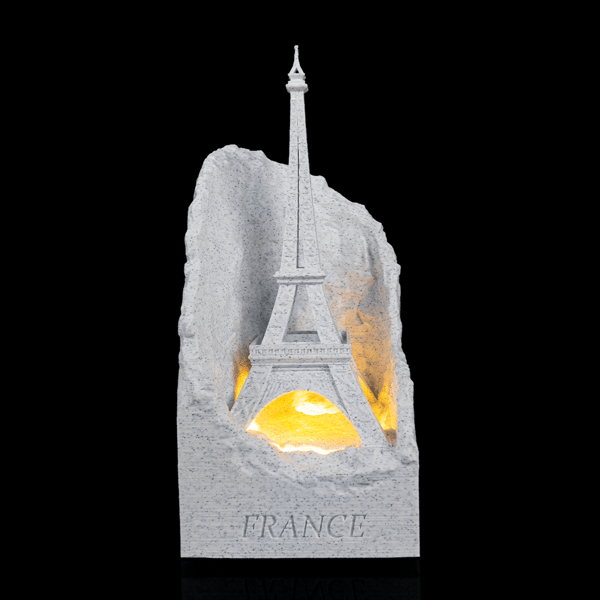 Paris Eiffel Tower USB Lamp – 20cm 3D Printed France Souvenir Night Light, Warm 