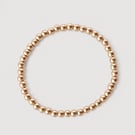 Matte Gold Hematite Stretch Bracelet - Minimalist Jewellery 