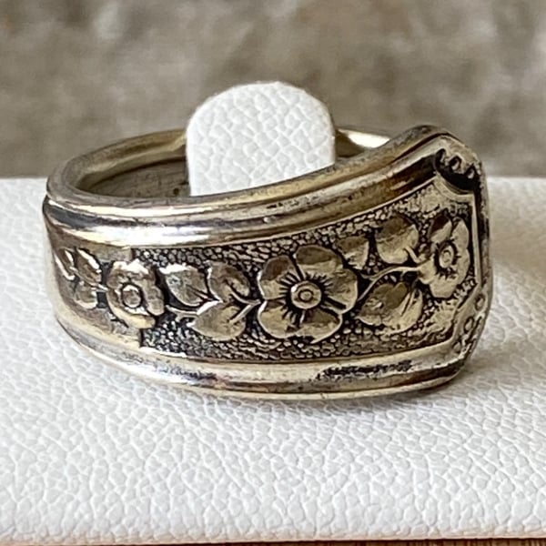 Vintage Flower Spoon Ring 