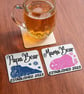 Mama Bear & Papa Bear Personalised Coaster Set - Joint Gift New Parents - Image 1