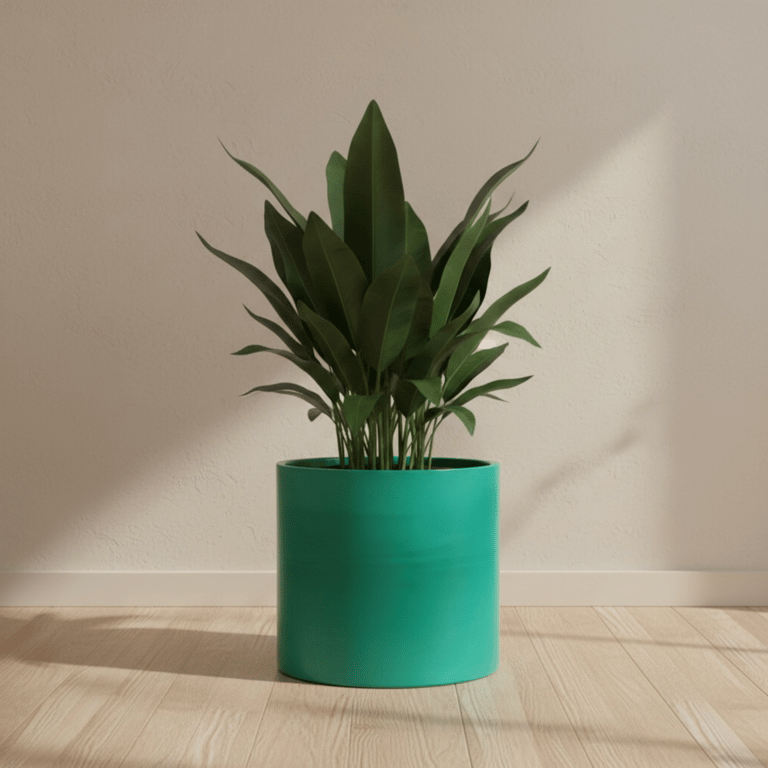  Large Statement 19 cm Persian Green Plant Pot - Turquoise Unique Planter