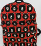 Handmade Cotton Canvas Backpack: Cheeky Bear Design, Multiple Pockets