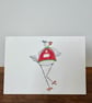 Cheeky Seagull in Tacky Christmas Sweater Card