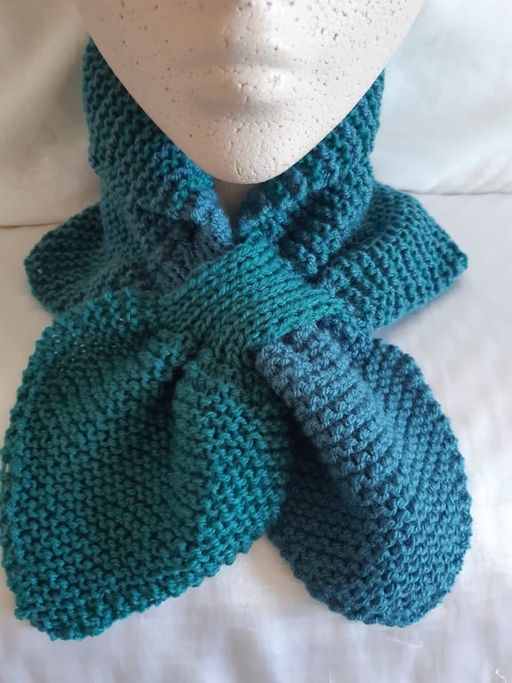 Teal Ombré Ascot Scarf