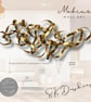 Contemporary Metal Wall Art Large - Gold Infinity Loop Sculpture - Abstract