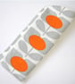 Glasses Sleeve Orange and Grey Retro 70s Flowers Case