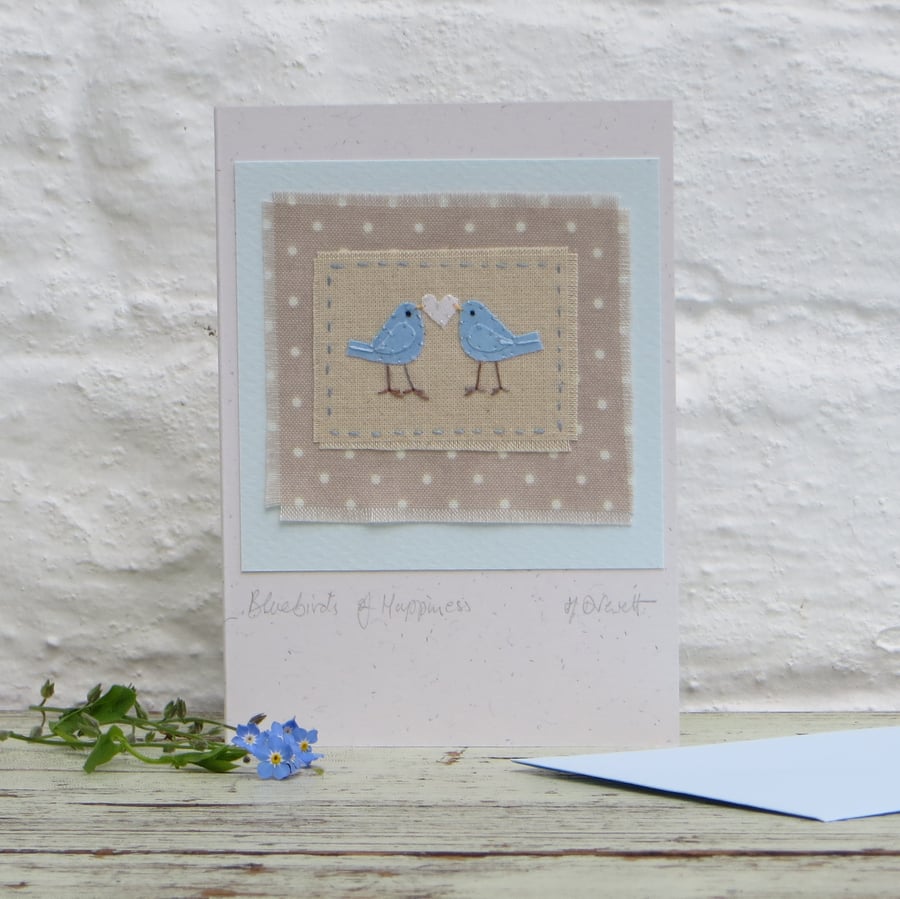 Bluebirds of Happiness - a pretty card suitable for many happy times!