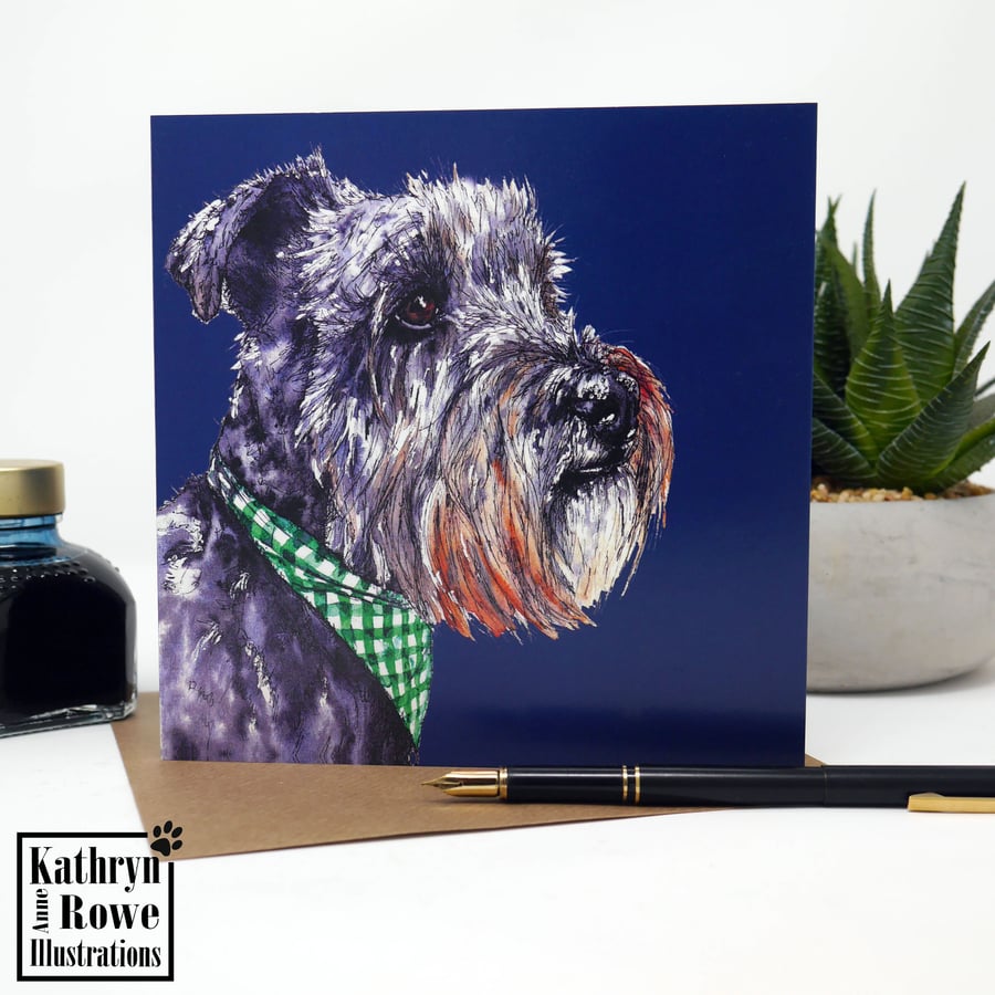 Miniature Schnauzer Card, Schnauzer, Schnauzer Gift, Birthday Card, Anniversary 