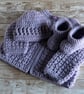 Crochet Baby Cardigan Hat and Booties - Image 7