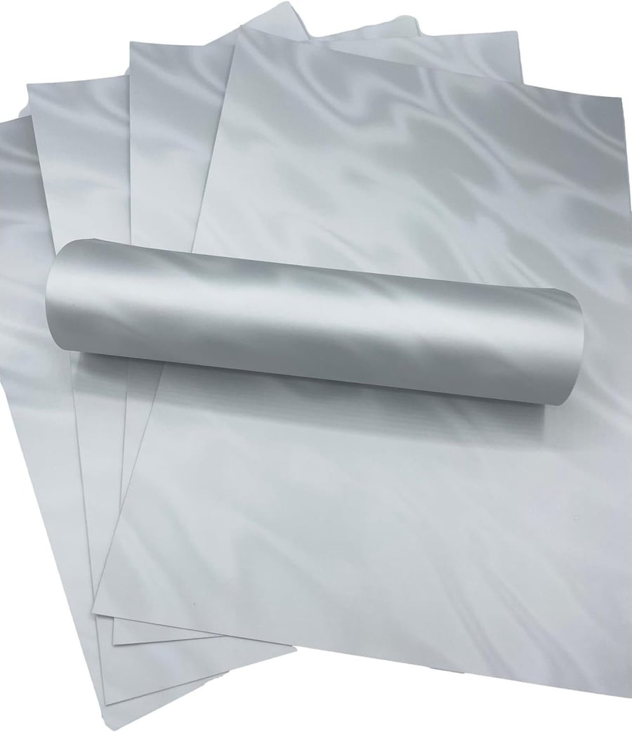 5 Sheets SILVER PEARL A4 Premium Holographic Lava Effect Card Single Sided 220gs