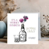 Whisky and thistles -  watercolour design  - personalise with name or occasion