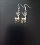 Silver stag charm dangle earrings  - Image 3
