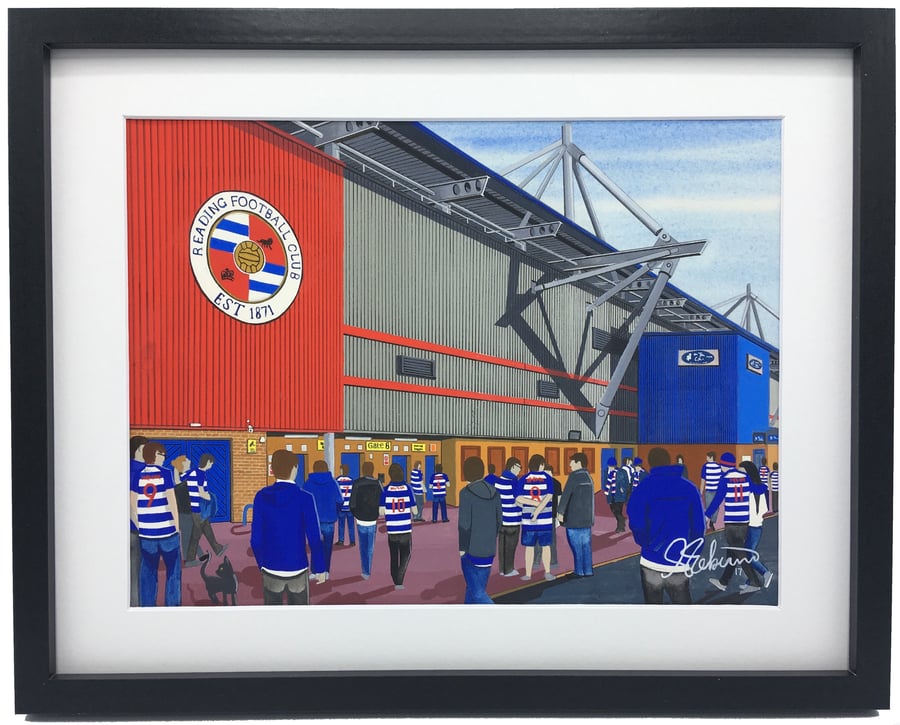 Reading F.C, Select Car Leasing Stadium. High Quality Framed Art Print