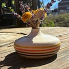 Small Handmade Striped Retro Bud Vase