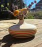 Small Handmade Striped Retro Bud Vase