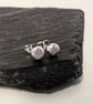 SILVER Tread Textured stud earrings, Handmade Urban Jewellery
