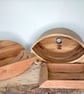 Bespoke hand made black caps curved box