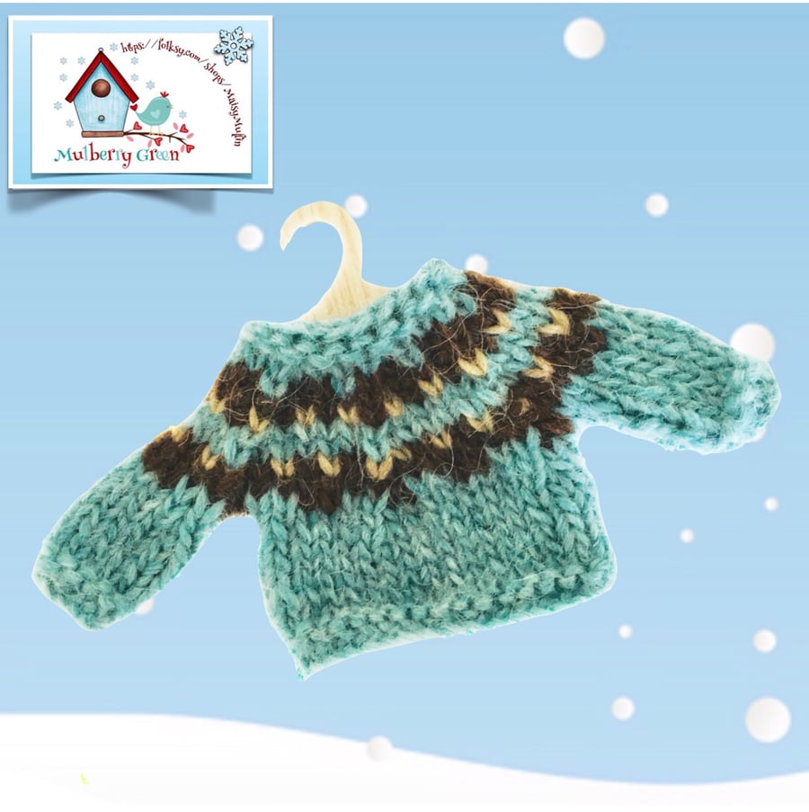 Reserved for Maddie - Turquoise Icelandic Lopi Jumper