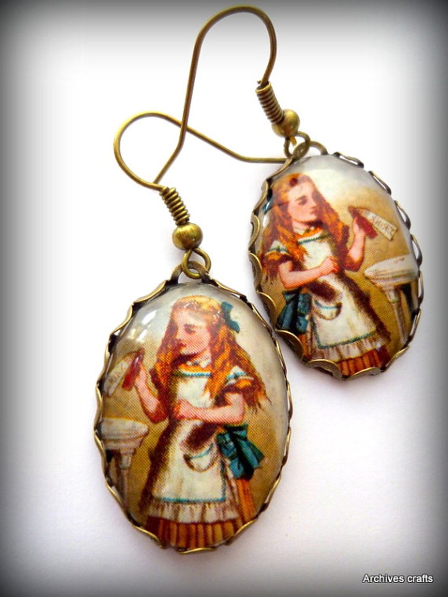 Alice in Wonderland earrings