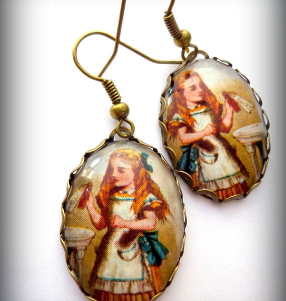 Alice in Wonderland earrings