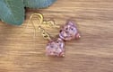 Czech glass and lampwork glass earrings