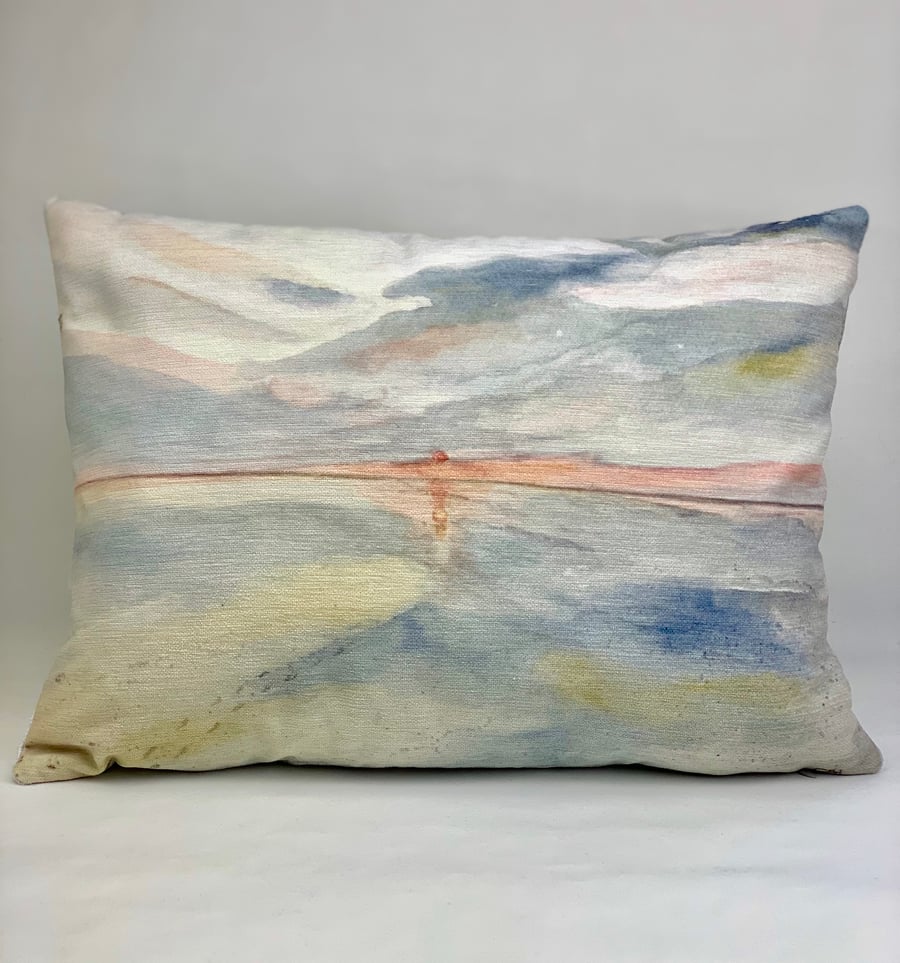 Cushion, Watercolour cushion, pillow, soft furnishings 