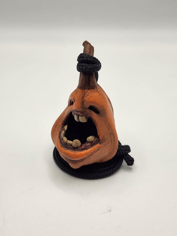 3D Printed Hand-Painted Pumpkin Rear View Mirror Charm Car Interior Decoration A