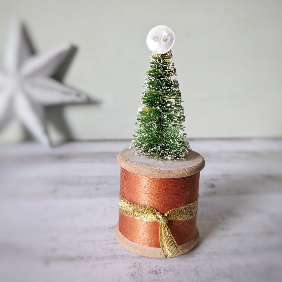 Vintage Bobbin Christmas Tree Decoration