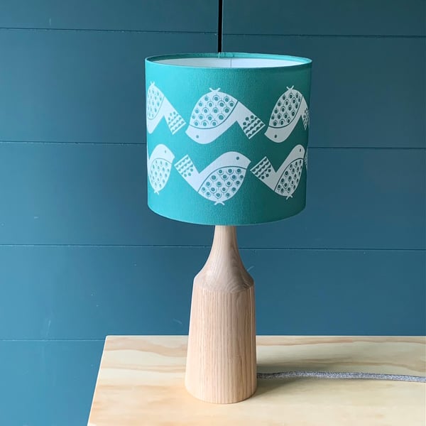 Bird Handmade Lampshade - Duck Egg (20cm diameter)