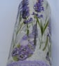 Handmade Lavender Decoupaged Recycled Bottle Lamp  - Image 7